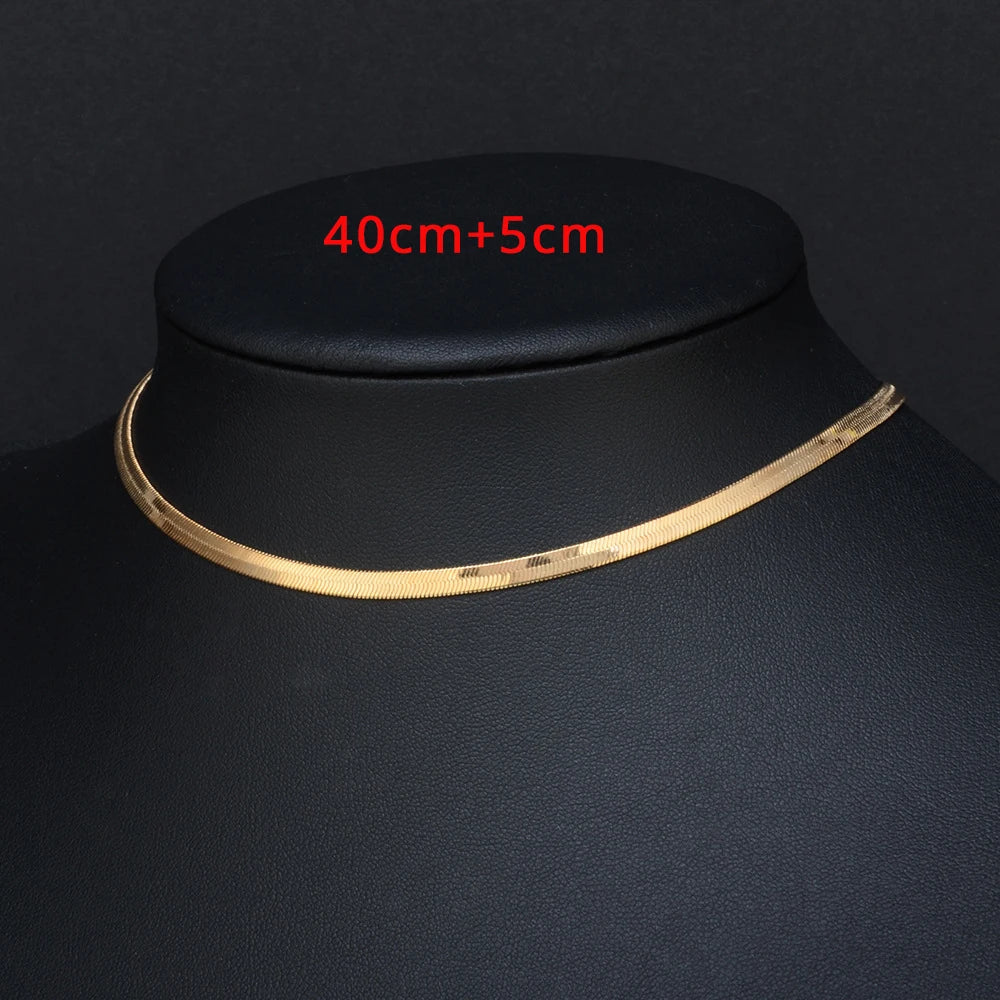 High Quality Minimal Clavicle Blade Chains Women Gold Silver Stainless Steel