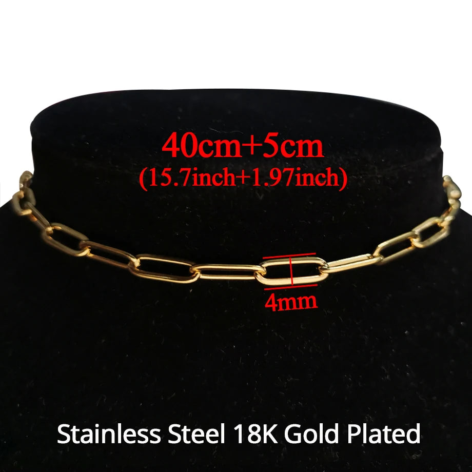 High Quality Minimal Clavicle Blade Chains Women Gold Silver Stainless Steel
