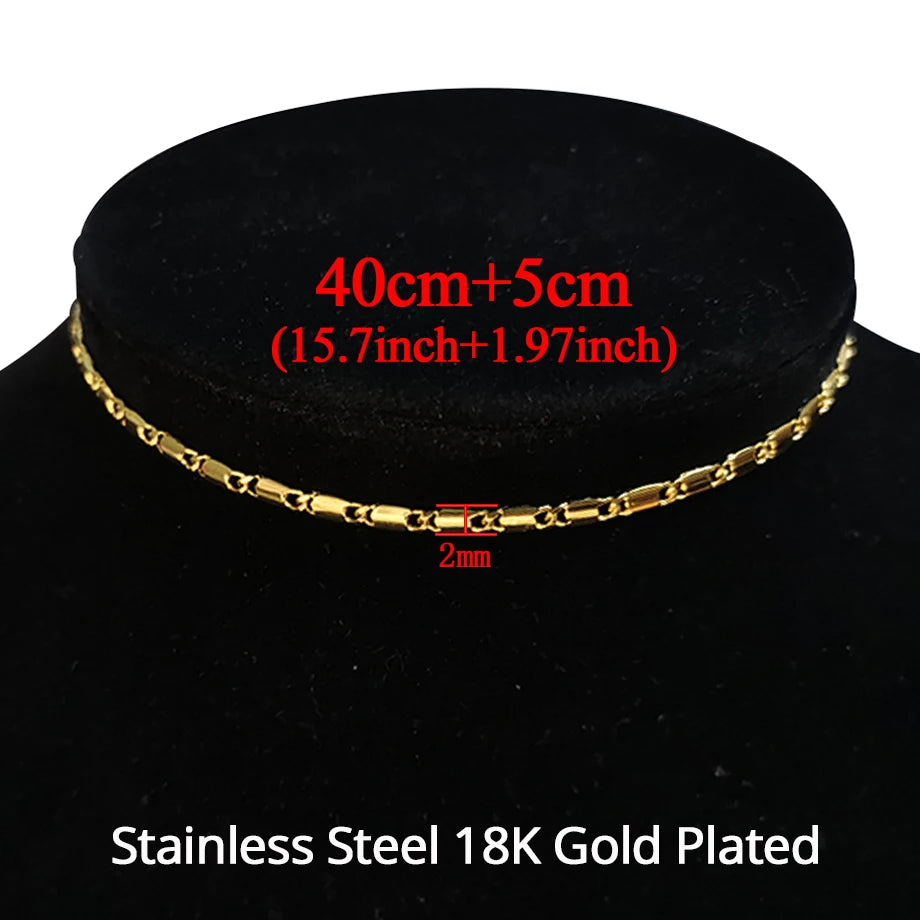 High Quality Minimal Clavicle Blade Chains Women Gold Silver Stainless Steel