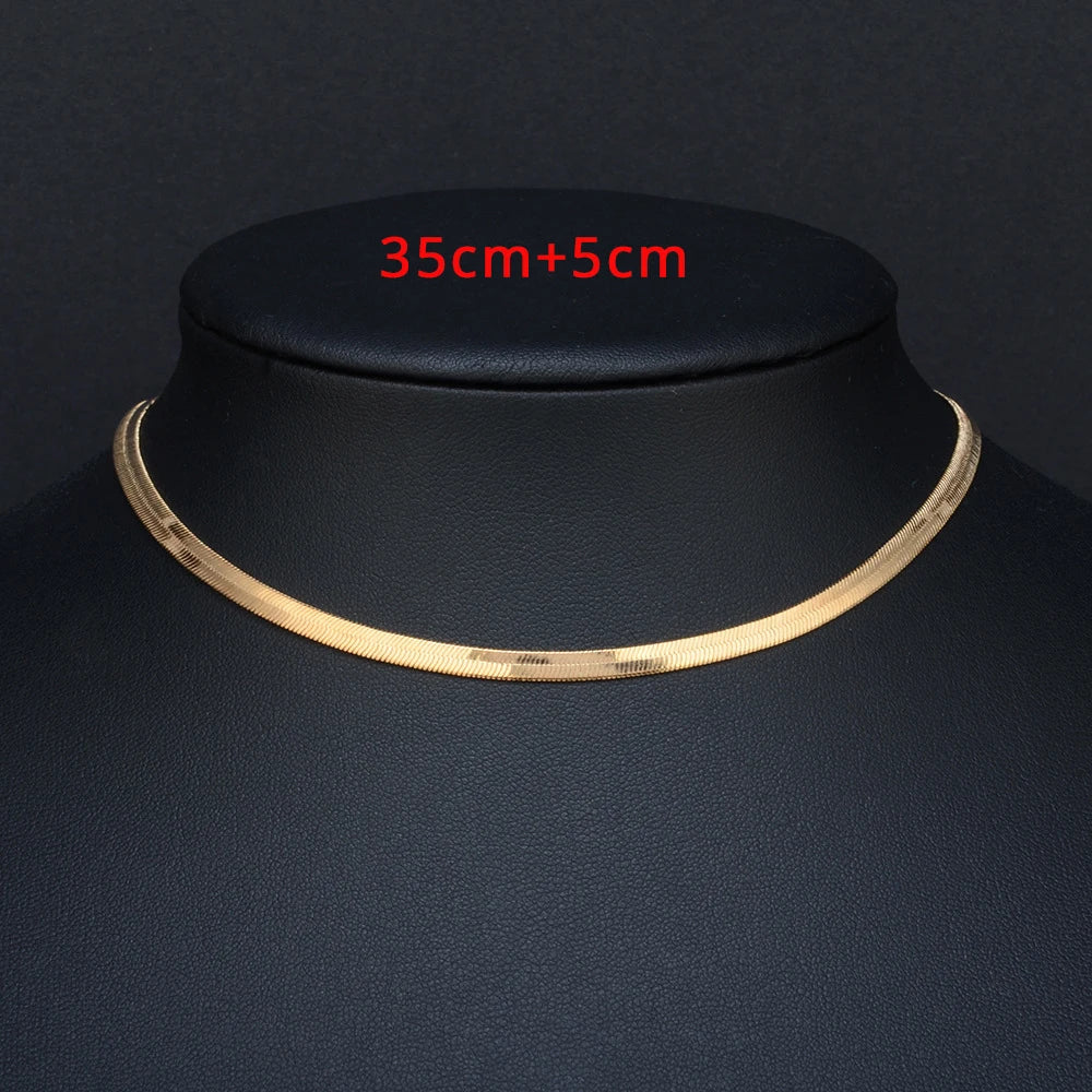 High Quality Minimal Clavicle Blade Chains Women Gold Silver Stainless Steel