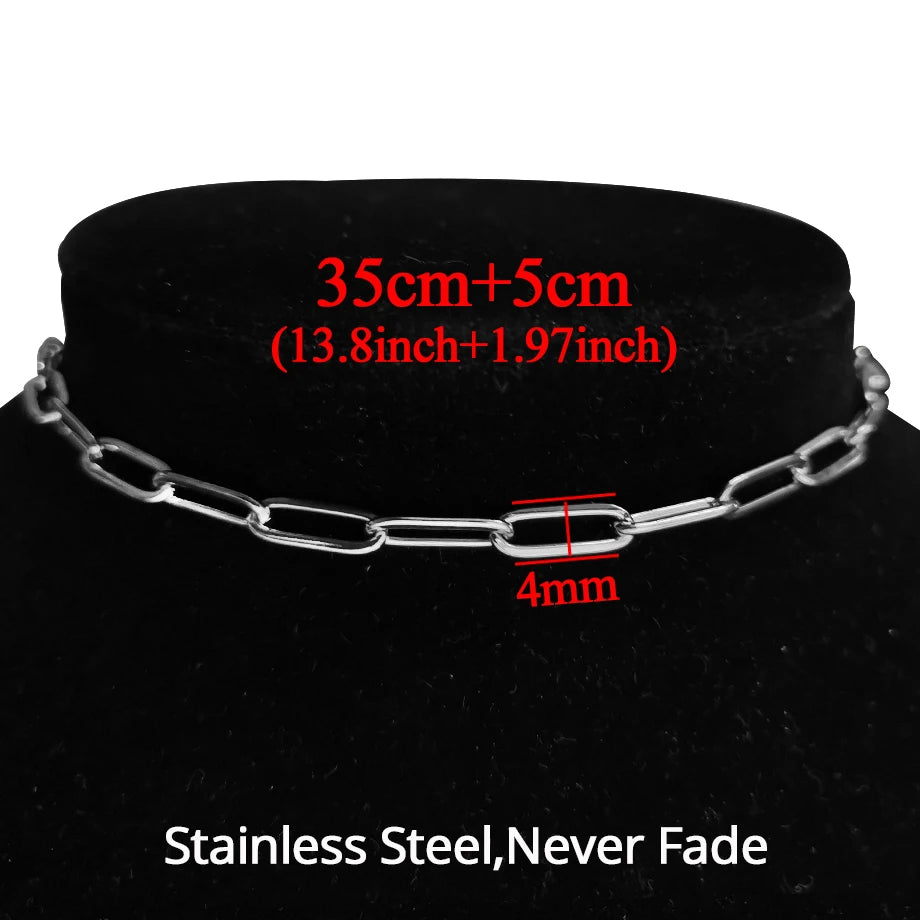 High Quality Minimal Clavicle Blade Chains Women Gold Silver Stainless Steel