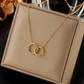 Gold Atlas Double Ring Chain for Women