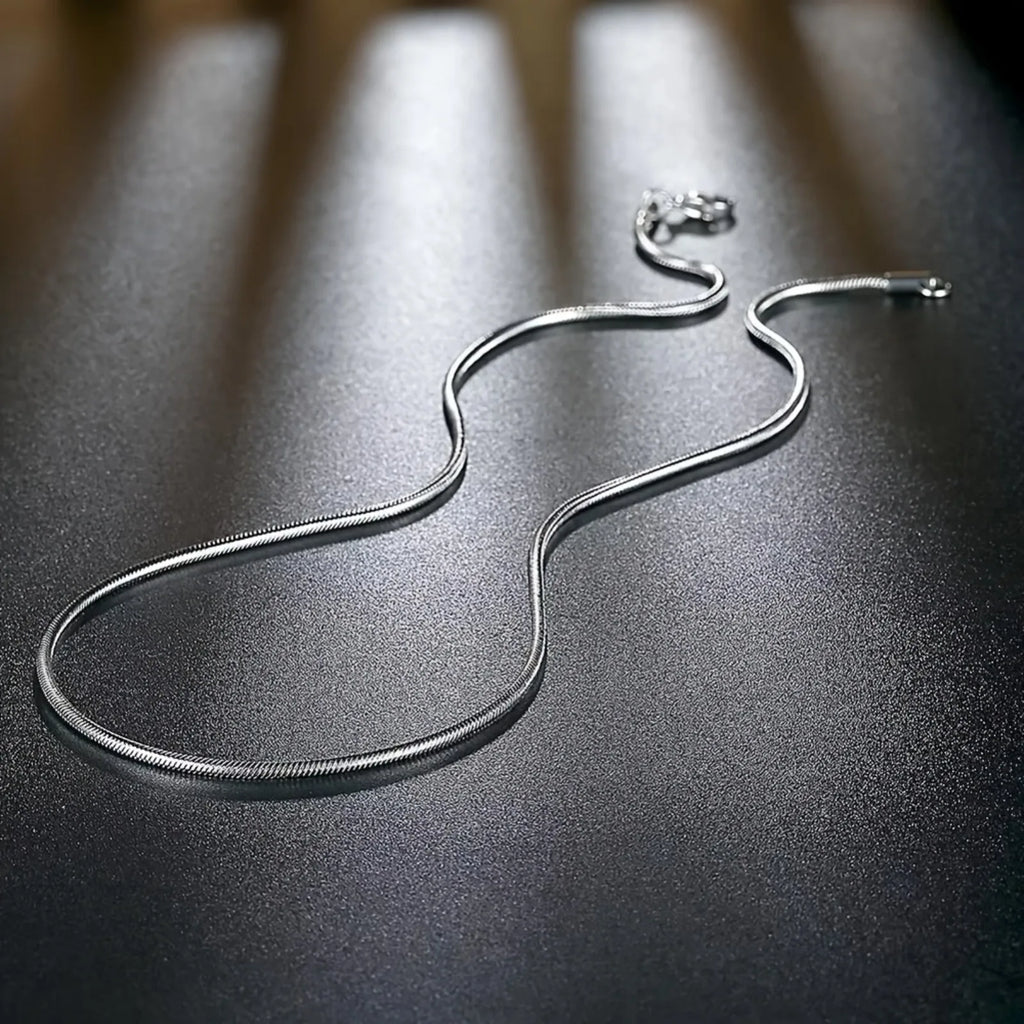 Men Stainless Steel Round Snake Chain Necklace Durable Stylish Jewelry for Men