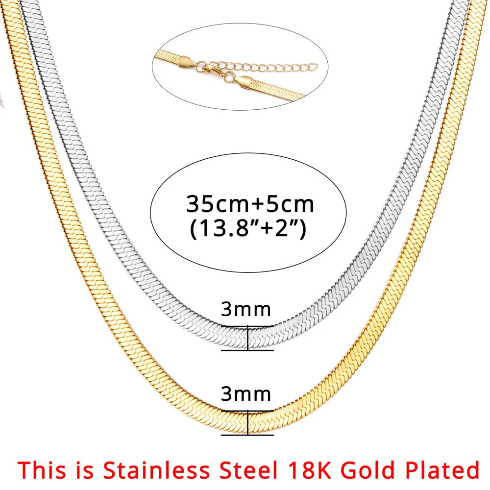 High Quality Minimal Clavicle Blade Chains Women Gold Silver Stainless Steel