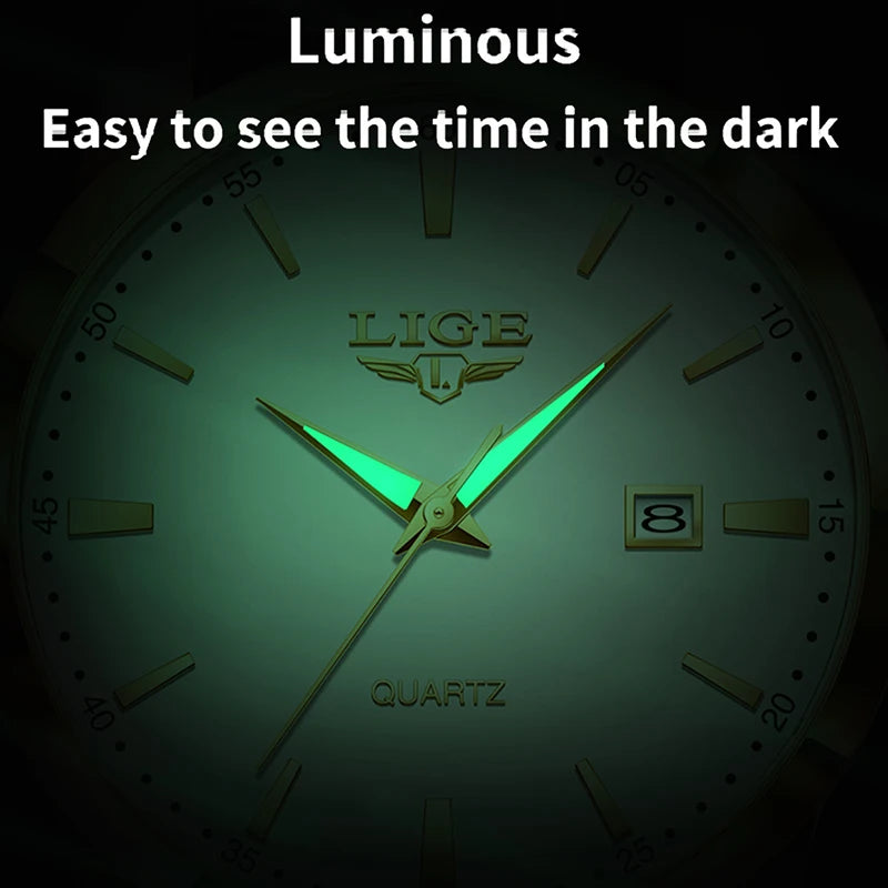 Mens Fashion Brown Leather Watch Men Military Sports Men's Quartz Wristwatches Casual Waterproof Chronograph